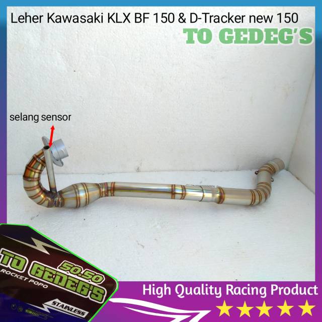 Knalpot Motor All New KLX Bf 150 D-tracker 150 SE full cacing stainless full bending