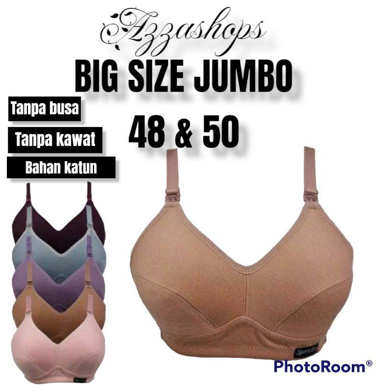 48- 50 - 52 - 54 / BH BRA KATUN SUPER JUMBO / SPORT BRA UKURAN 48 50 52 54