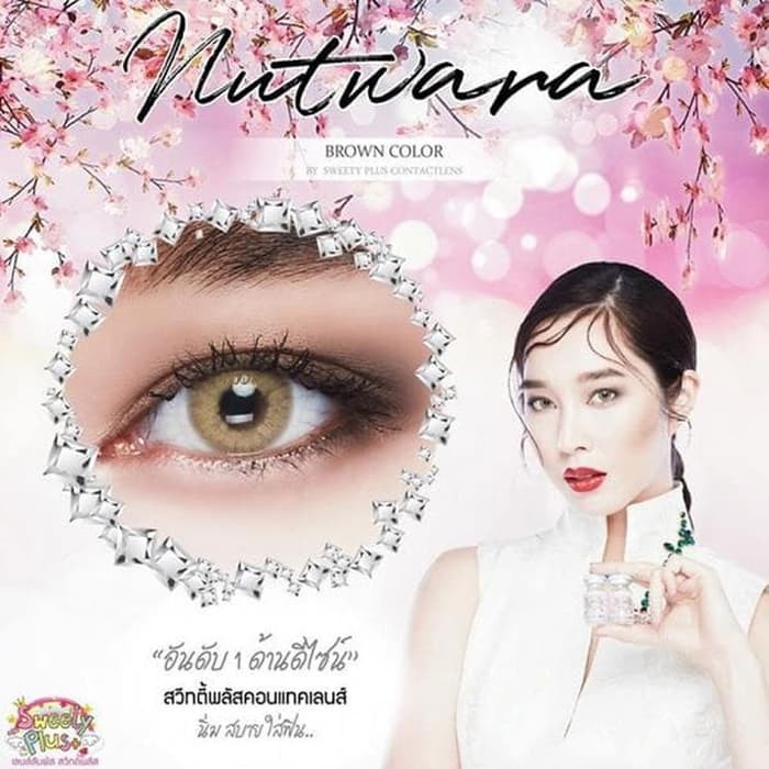 Softlens Sweety Nutwara Soft Lens Brown Coklat Gray Grey Soflens Murah Soflen Natural Soflent Soplen