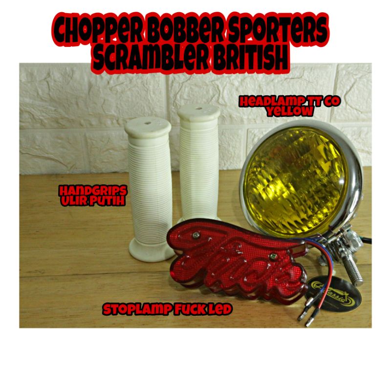 Lampu Belakang Depan Chopper Bobber Sporters Scrambler Tracker
