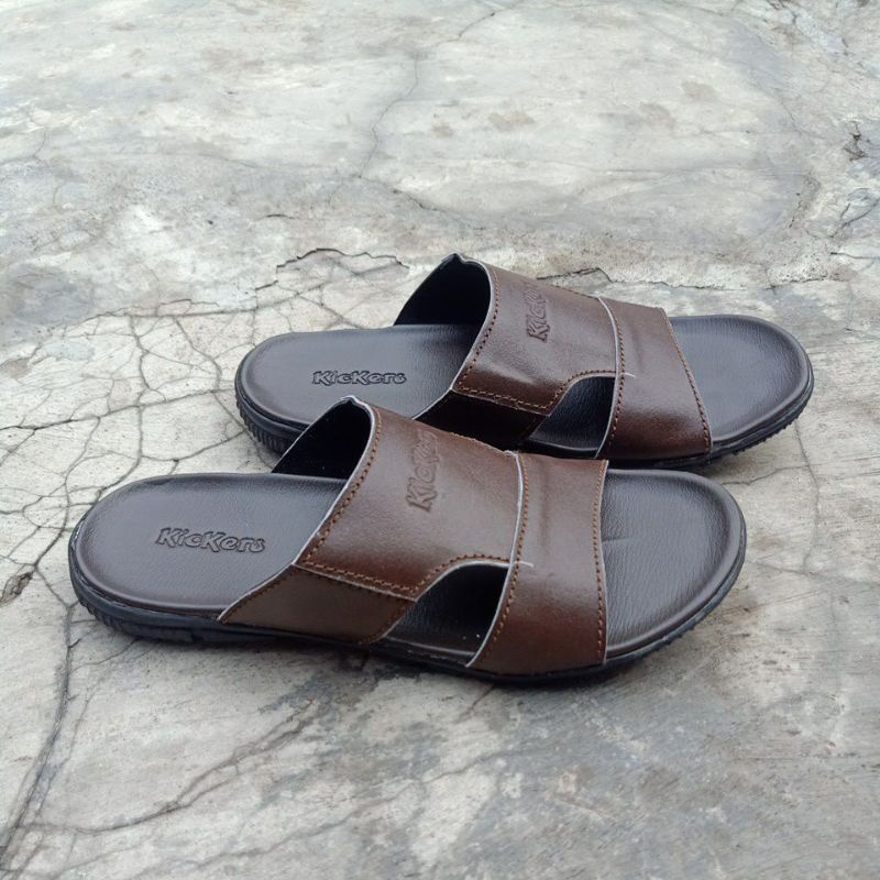 sandal Kickers 02/sandal kulit pria/sandal cowok terbaru/sandal murah/sandal fashion/sandal casual