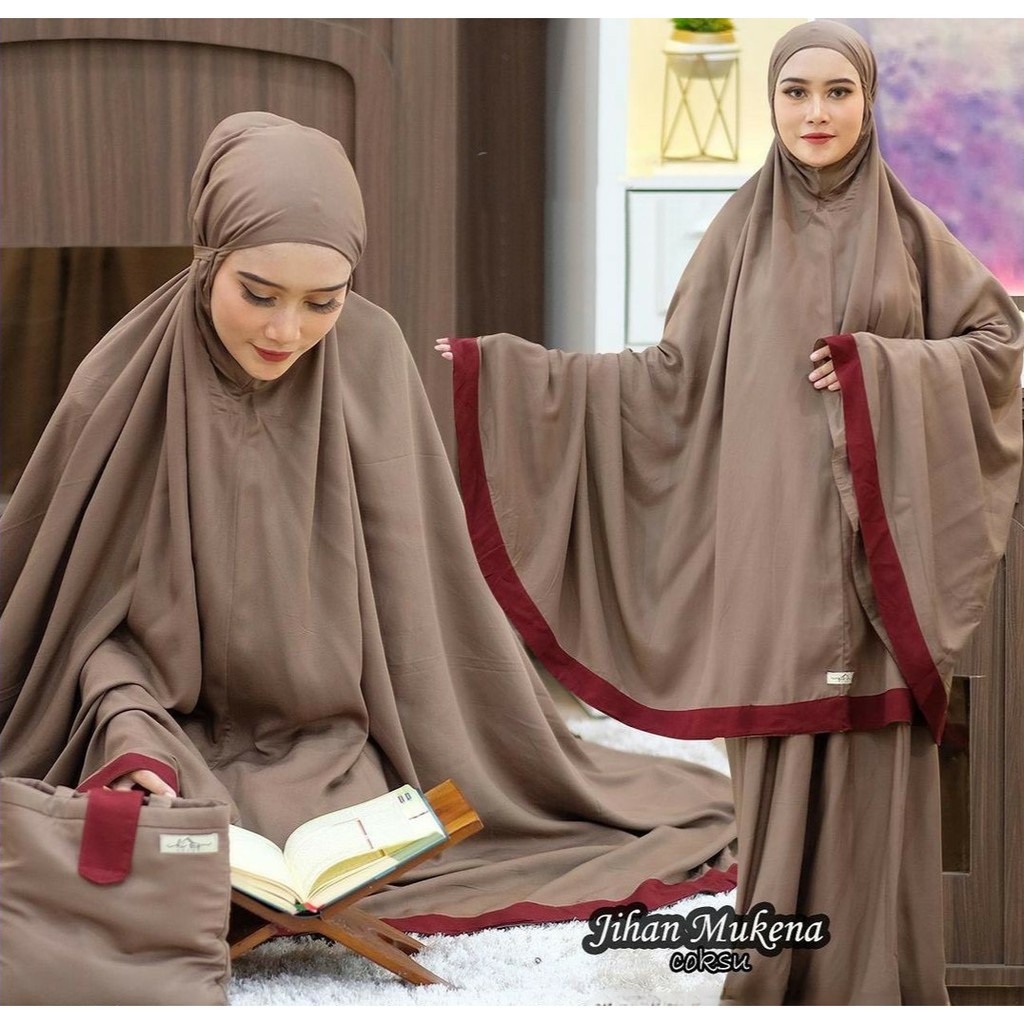 BFM Jihan Mukena Katun Rayon Mukenah Dewasa Terbaru 2021 Adem Ori Mukena Wanita Dewasa Mukena Polos