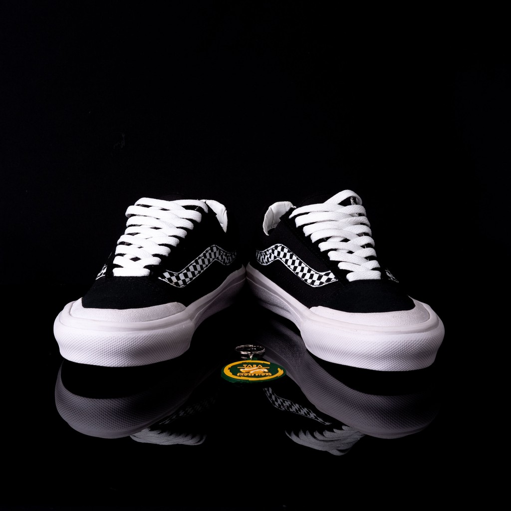 Sepatu Sneakers Oldskool DX Style Black White Sepatu Old Skool Pria Wanita