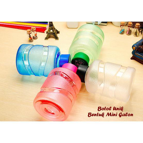 Botol Minum Unik Bentuk Mini Galon infused water BPA Free Bekal Anak Sekolah Kantor Office