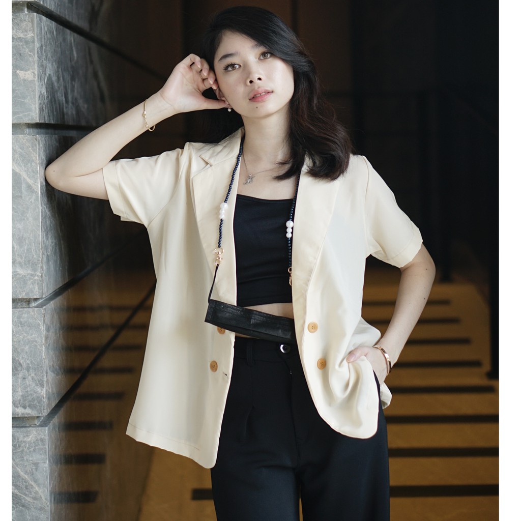 4empat - Short-Sleeve Pretty/blazer kekinian/blazer korea