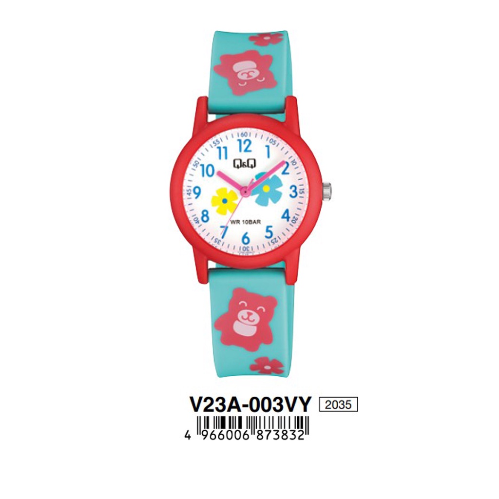 SALE Jam Tangan Anak Lucu Colorful Motif Rubber Analog Original Q&amp;Q QNQ QQ V23A Series