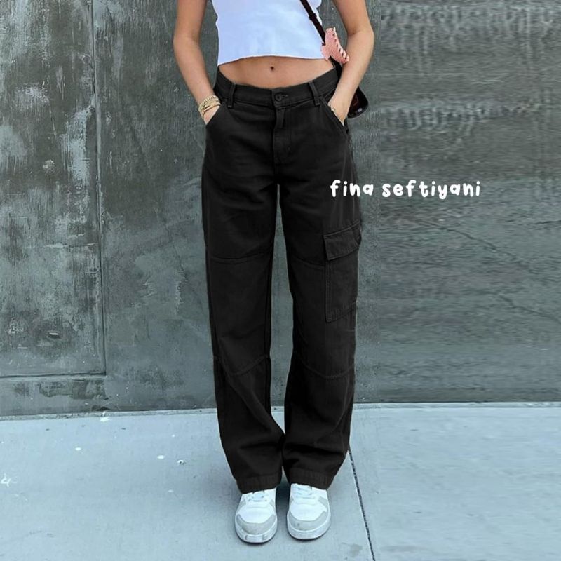 Higwaist cargo jeans