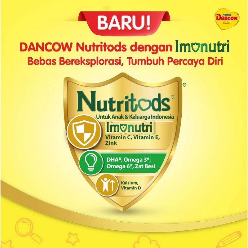 Nestle Dancow 3+ Nutritods Susu Pertumbuhan Rasa Madu &amp; Vanila 3-5 Tahun Box 350 gr