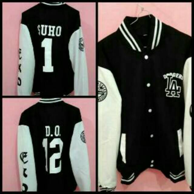 Varsity LA dodgers custom/sehun/chanyeol/exo