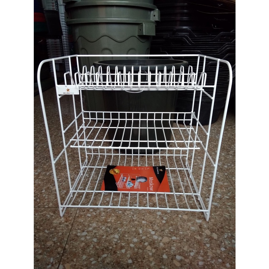 Rak Piring Dapur Meja Delimastar Moskow Kitchen Shelf Susun 3