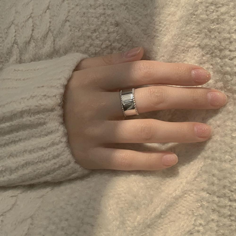 Agustinina Rimmed Cincin Terbuka Minimalis Korea Perhiasan rings Perempuan Tembaga Menebal Cincin Ekor