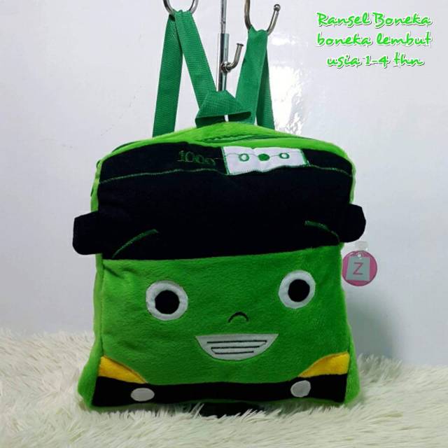 Tas anak boneka karakter / bahan boneka lembut bisa diberi nama by zellshop