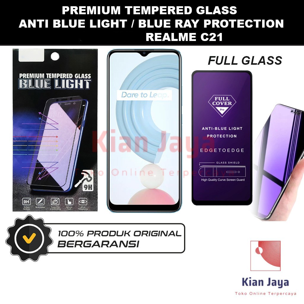 Tempered Glass Realme C21 Anti Blue Light Hp Temper Anti Gores