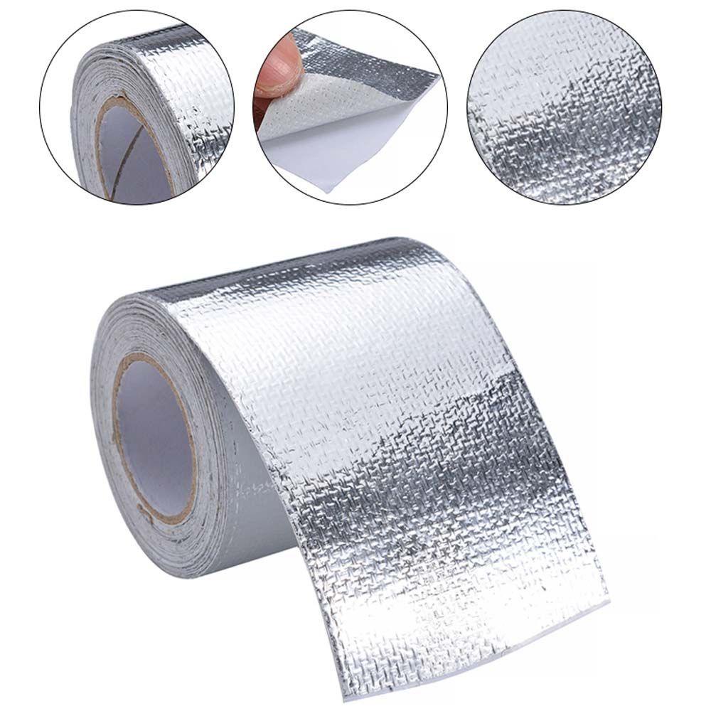 QUINTON Heat Shield Wrap Tape Mobil Motor Sabuk Fiberglass Pipa Knalpot Perekat Diri Stiker