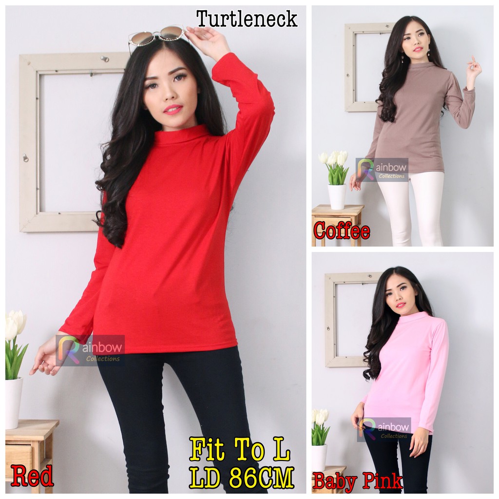 INNER MANSET / BLOUSE TURTLENECK LENGAN PANJANG / ATASAN WANITA MURAH