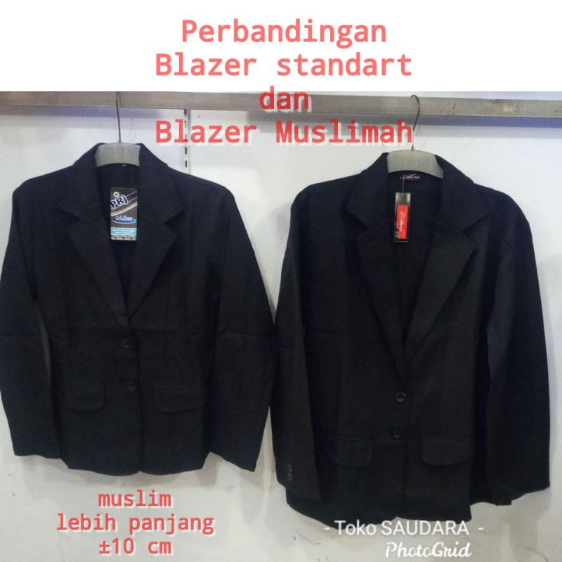 Blazer formal kantor wanita (hitam)