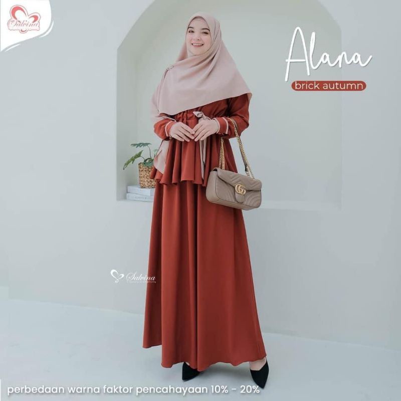 (GF) ALANA SYAR'I SET GAUN KOREAN STYLE // GAMIS REMAJA POLOS