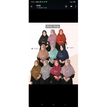 bergo naila majida hijab