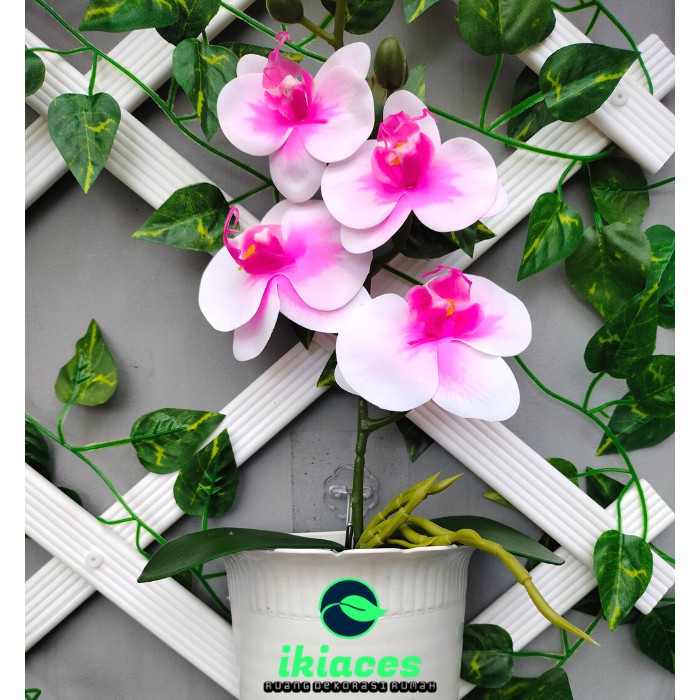 BUNGA ANGGREK ARTIFICIAL BUNGA ARTIFISIAL BUNGA POT DINDING ANGGREK HIAS BUNGA PLASTIK BUNGA PALSU