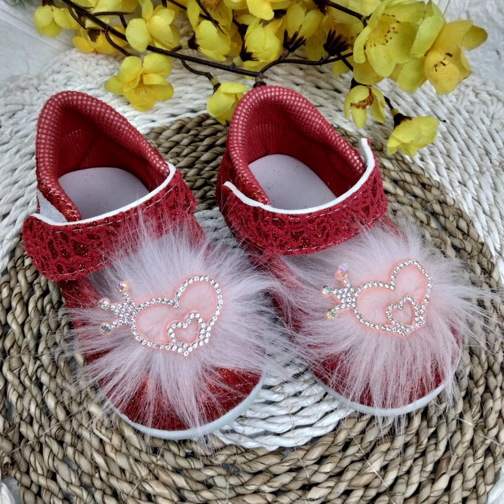 SEPATU TRENDY MURAH ANAK PEREMPUAN BRUKAT BULU XAX03