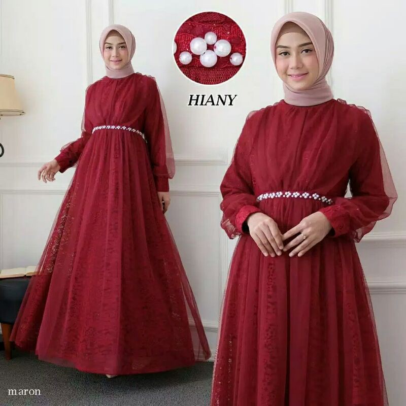 GAMIS PESTA HIANY / BAJU MUSLIM PESTA / GAMIS BRIDESMAID / DRESS BRIDESMAID