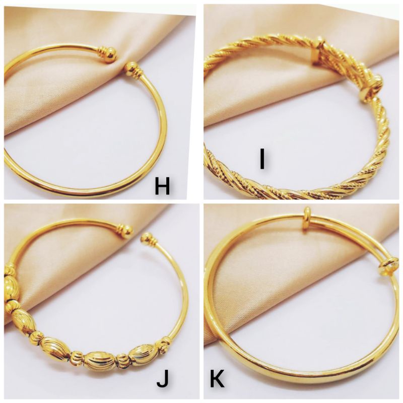 Gelang Tinju Lapis Emas Gelang Tinju Polos ulir