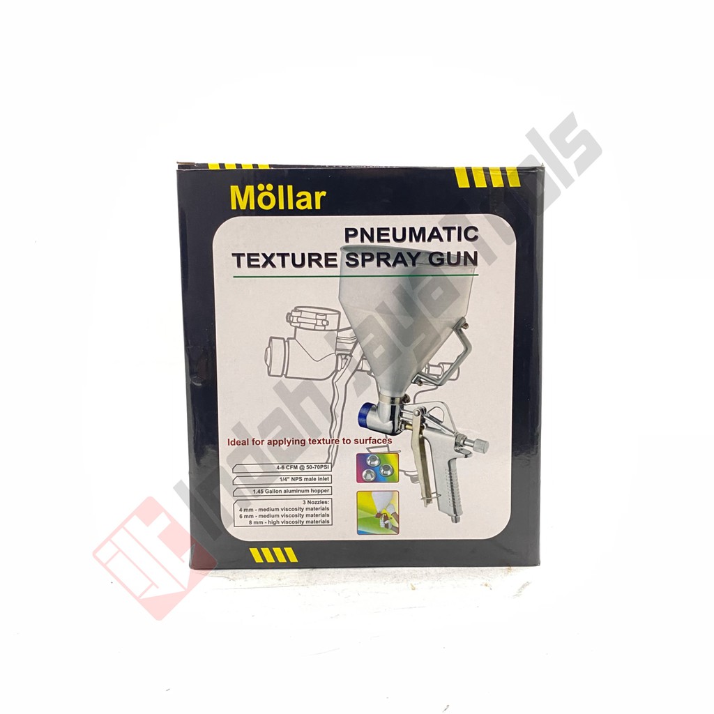 MOLLAR FF02AL Spray Gun HOPPER Cat Semen Tembok Air Cement Texture