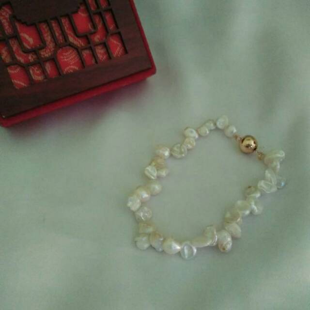 Gelang mutiara keshi