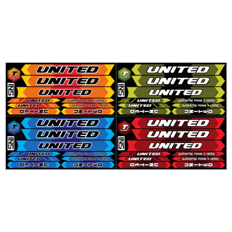 stiker sepeda bmx UK 12 16 18 decal united