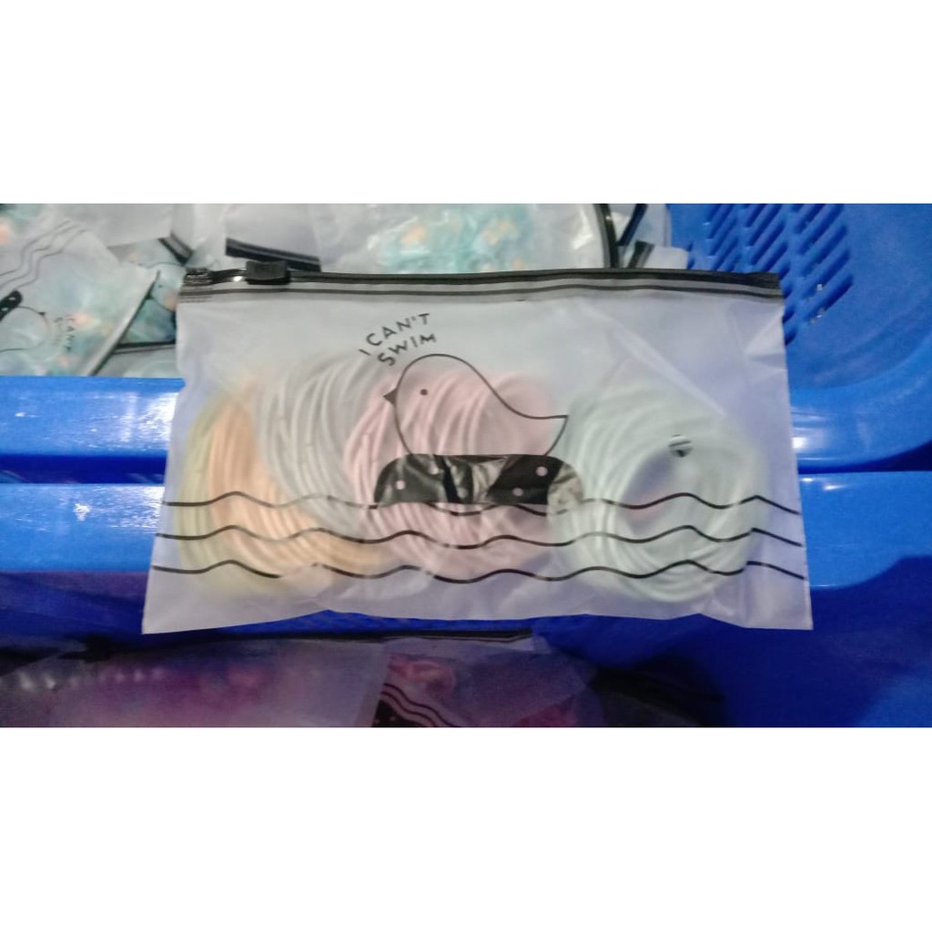 FAYES Ikat Rambut I Can Swim 100 pcs / Karet Rambut / Kuncir Rambut Warna Warni COD AW06-LIGHT SOLID