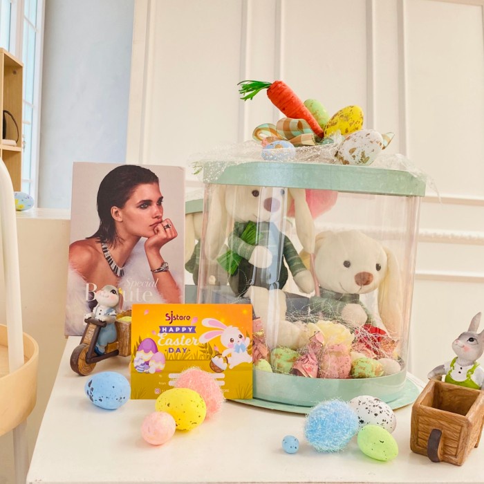 

Paket dekorasi box hampers easter bunny eggs kelinci telur paskah 19