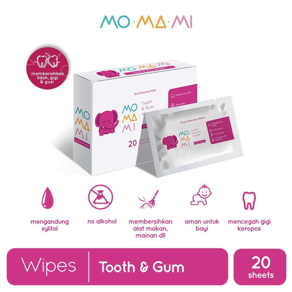 Castle - MOMAMI Pacifier &amp; Bottle Wipes - Water Wipes - Anti Bacterial Wipes - Saline Wipes - Tooth &amp; Gum Wipes - Citrapella Wipes - Tissu Basah MOMAMI - Tisu Basah