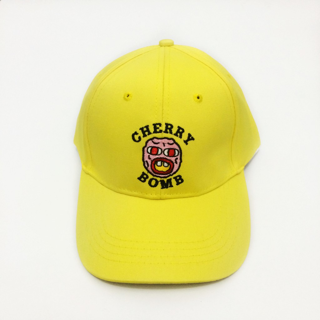 Topi Baseball Cap Cherry Bomb Kuning import murah
