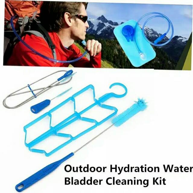 Water bladder cleaning kit 4 in 1 hydration bag alat pembersih reservoir kantung air