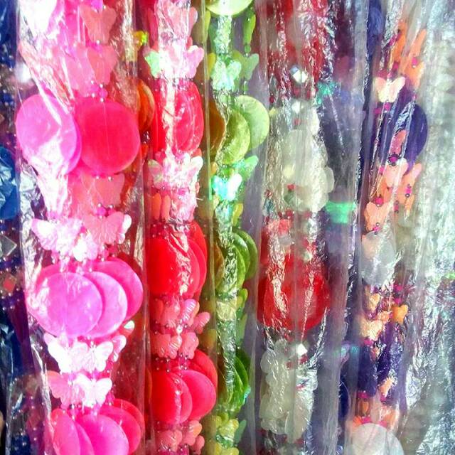 Tirai kerang Simping warna warni. Gorden Tirai SIMPING Pembatas ruangan Unik dan Cantik Natural Ori