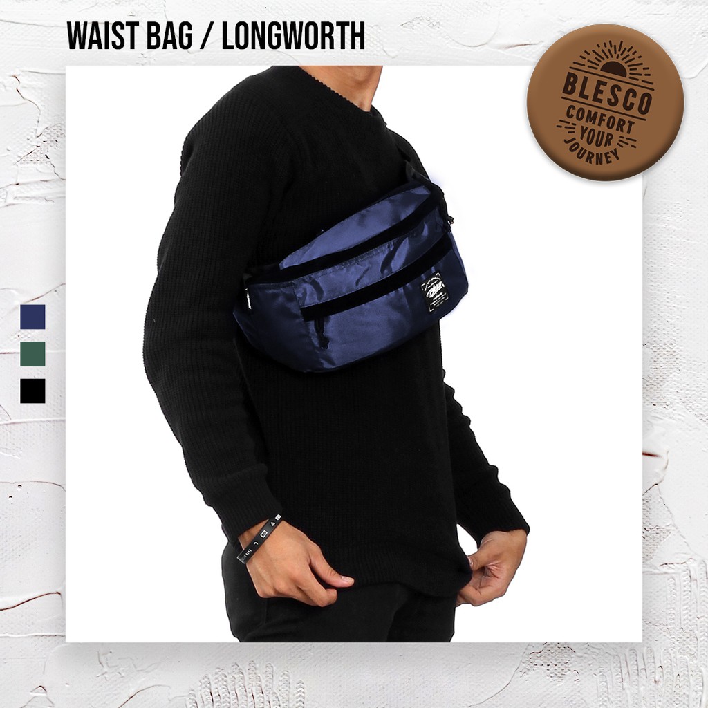 Tas Bahu Pria Keren Trendi casual - Blesco Longworth Navy