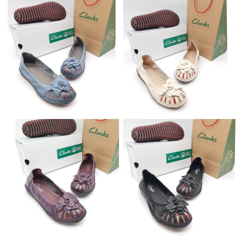 Clarks Flat Bunga Rg 8815 / Sepatu Wanita Clarks / Clarks Flat