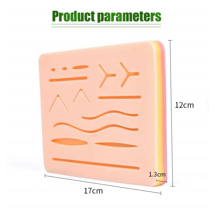 Practice Skin Silikon Pad - Model Kulit Sutura Latih Jahit Luka Medis Wound Suture Hecting Medical Kit