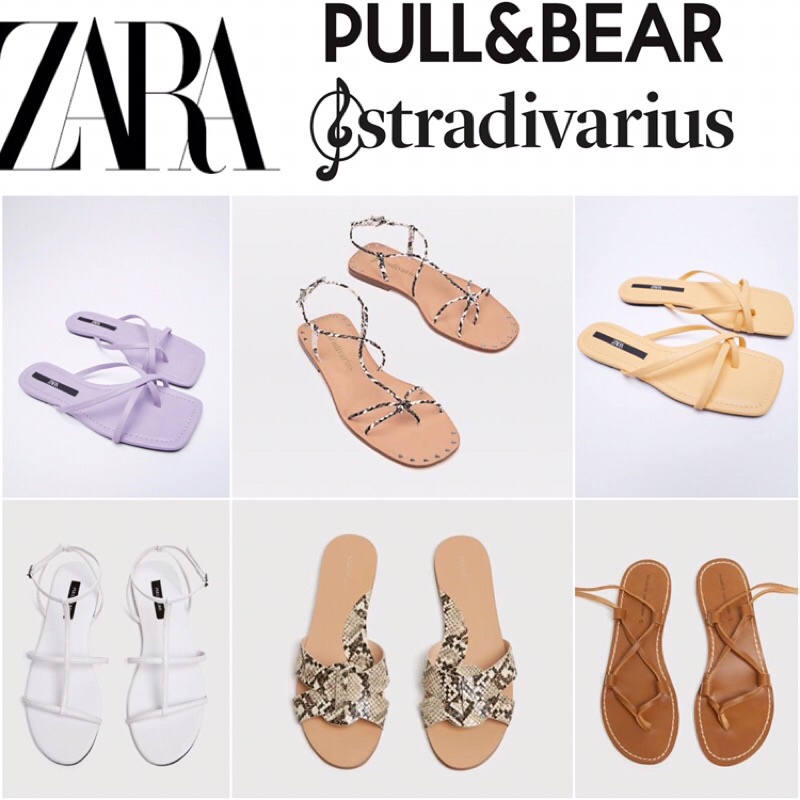 Sandal Flat ZARA Sale Sandal Tali Pull&Bear 100% original
