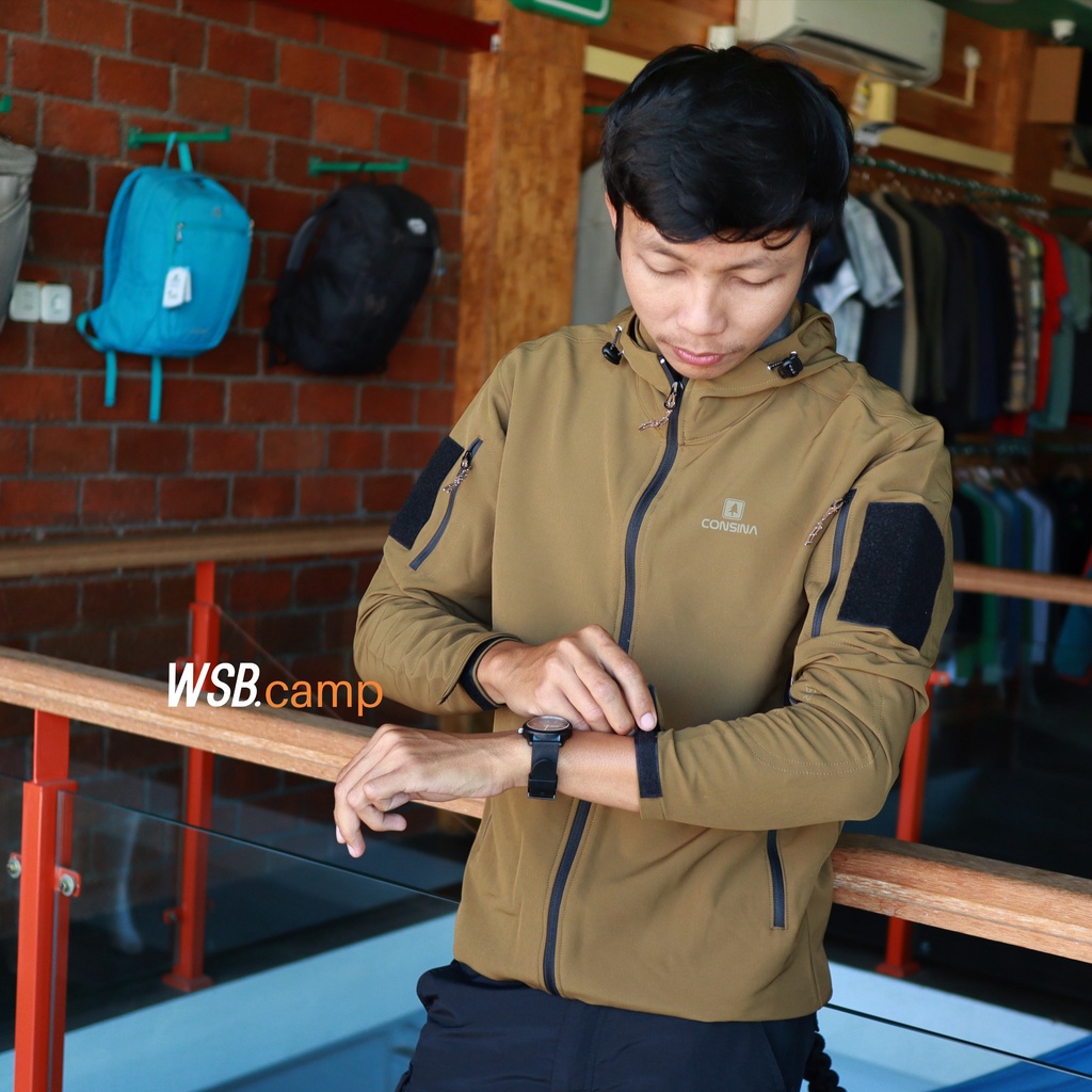 JAKET CONSINA GREY WOLVES - Jaket Outdoor - Jaket SHOFT SHELL