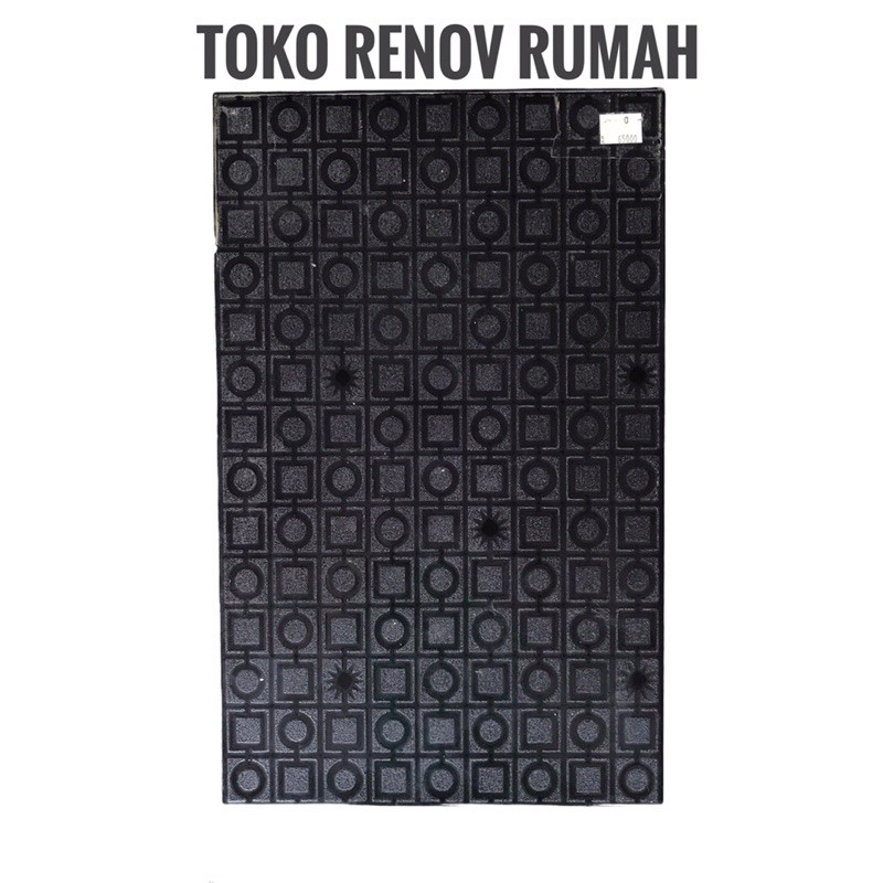 keramik dinding 25x40 hitam motif (mengkilap agak kasar)