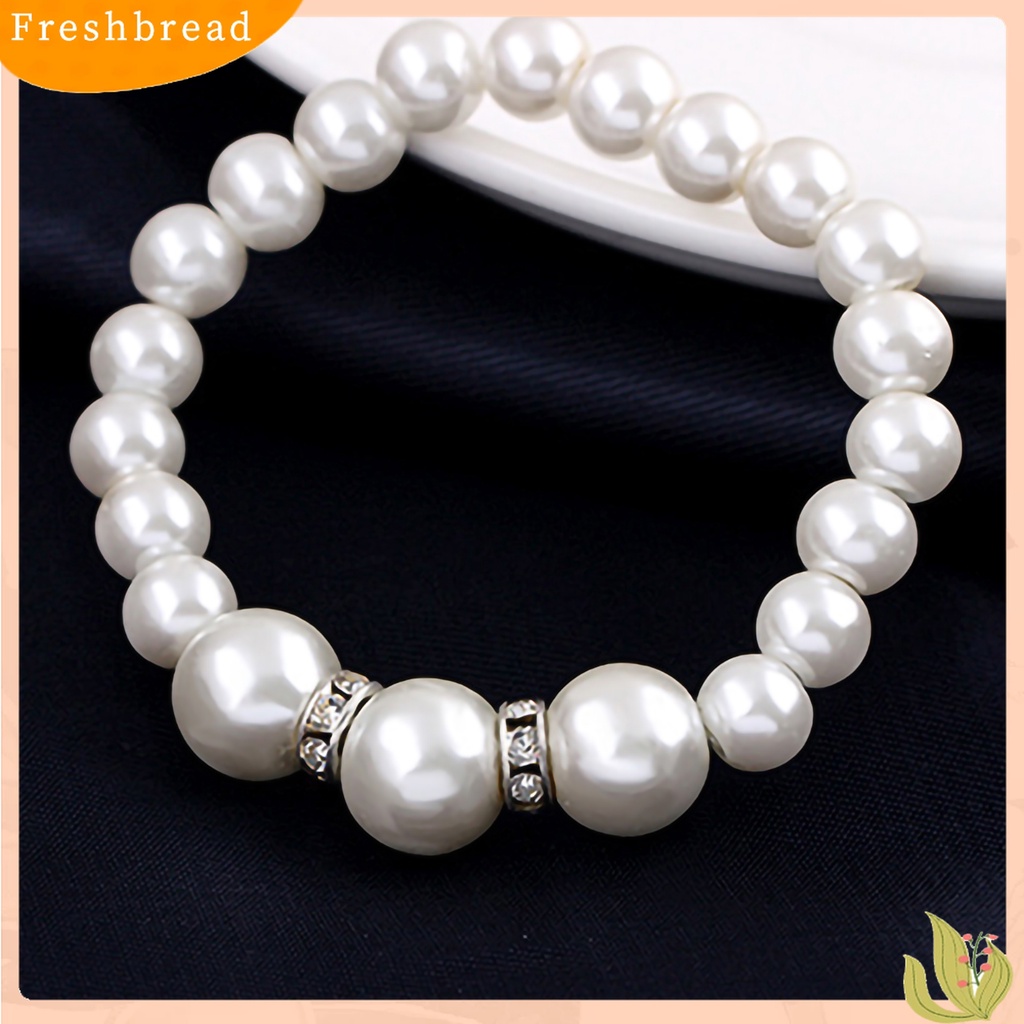 Terlaris Women Faux Pearls Alloy Necklace Bracelet Earrings Wedding Bridal Jewelry Set