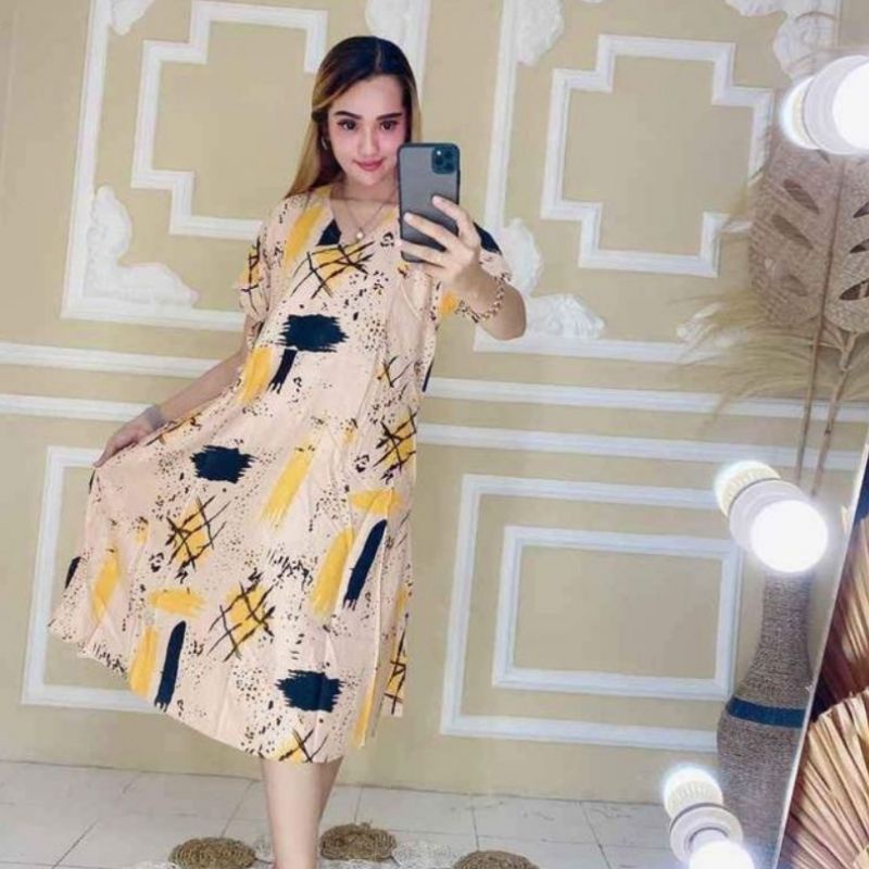 TERBARU Daster Kimono Ruffle Rayon Halus