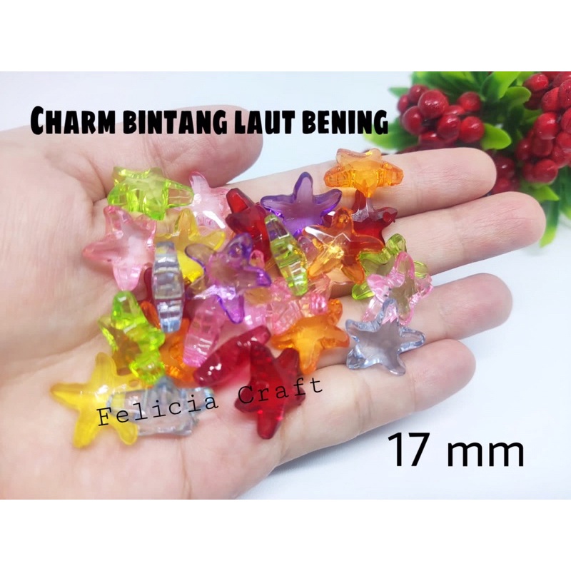 10gr. Charm bintang laut bening 17mm