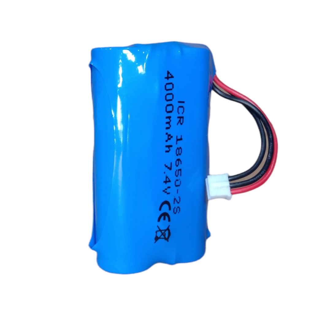 Baterai RC/ Baterai Speaker Bluetooth &amp; Elektronik Lainnya 2x 18650-2S 4000mAh 7.4V Protektor BMS 4.5A Konektor JST PH2.0 3 PIN