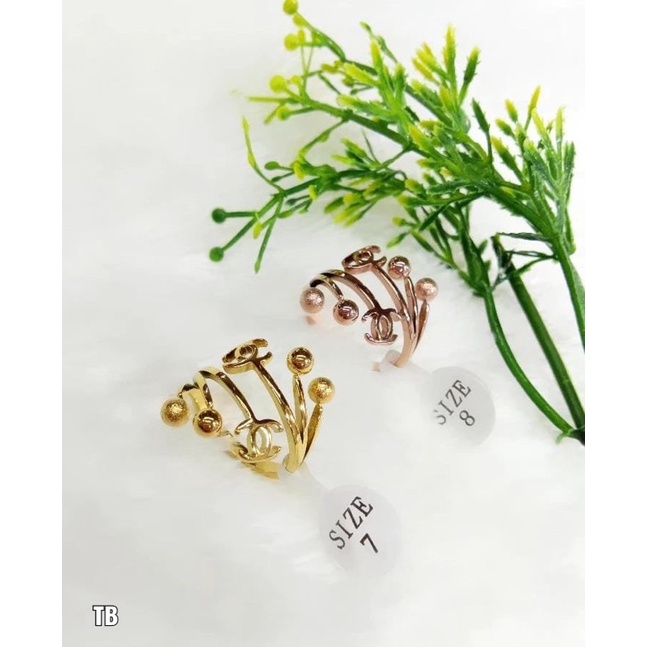 CINCIN TITANIUM ANTI KARAT STAINLEES STEEL / CINCIN BVLGARI / CINCIN WANITA KOREA FASHION / WOMAN RI