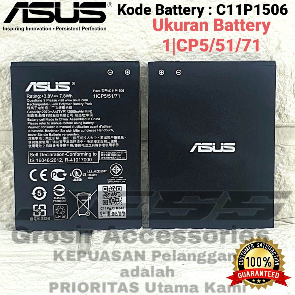 Baterai Asus Zenfone GO - ZC500TG - Z00VD Battery Zenfone Live - G500TG - Z00YD C11P1506 Original