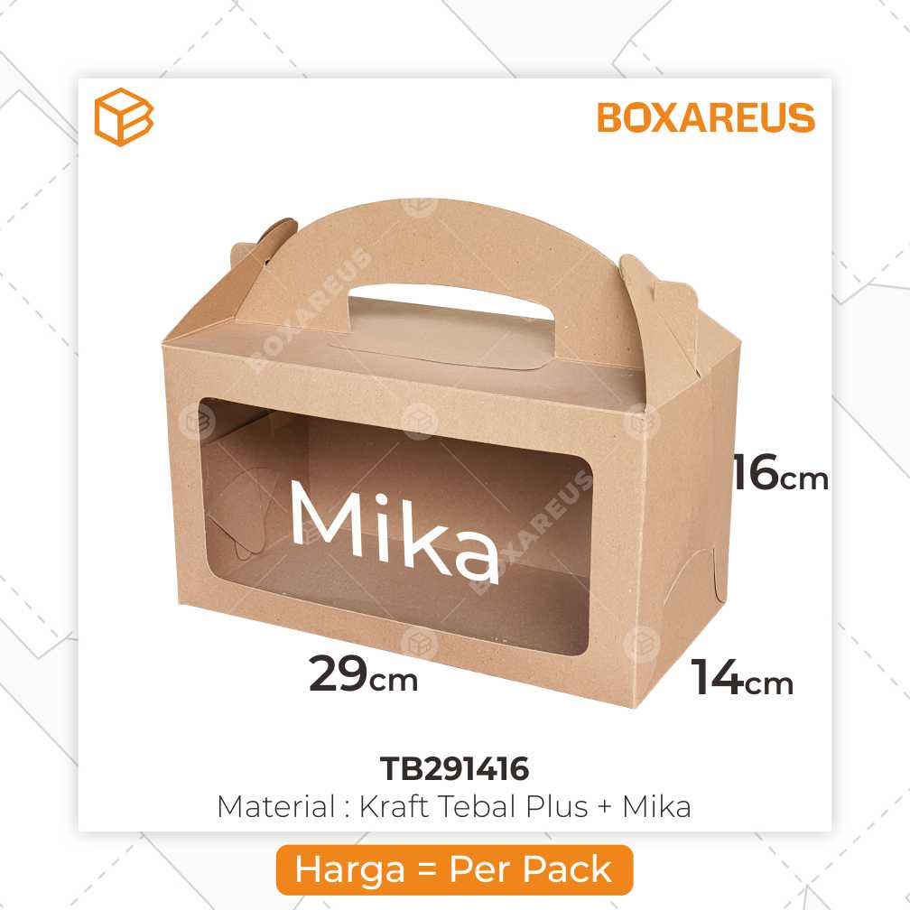 Box, Kemasan, Packaging, Cake Box, Toples Box, Box Kue | TB291416 (10pc)