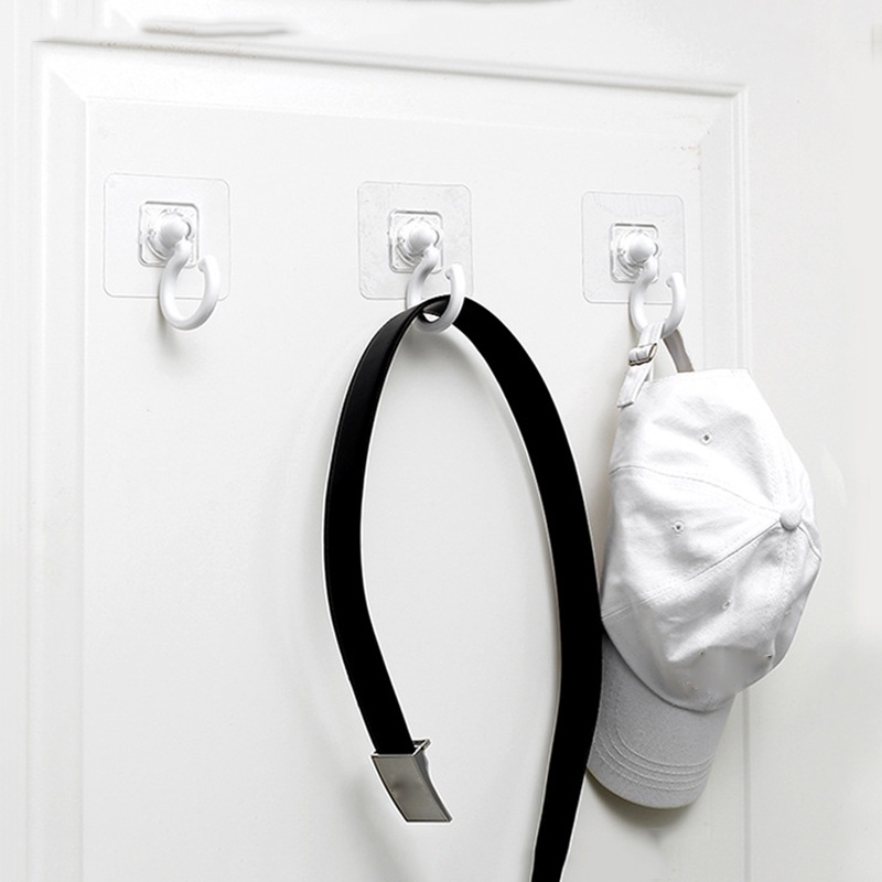 Rotatable Punch-free Clothes Hook Self-adhesive Wall Hook Multipurpose Kitchen Hook Seamless Paste Door Back Hooks