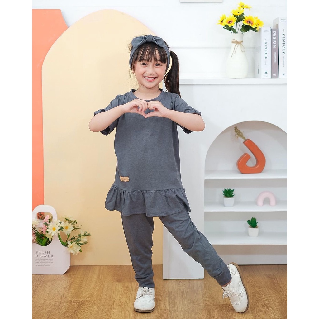 Promo SET RANA SETELAN LINEN ANAK PANJANG NEECA KIDDOS SIZE 3-5 tahun Keren